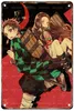 Vintage giapponese Anime art painting Demon Slayer Targa in metallo Retro poster in metallo Stampe Home Room Bar Pittura murale Matel Targhe arredamento personalizzato Dimensioni 30X20CM w02