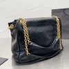 Ketting onderarm schoudertas bakken tas crossbody handtassen gewatteerde graan boodschappentas grote capaciteit flap vrouwen portemonnees lederen schouderrugzak oude gouden letter