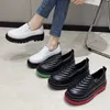 Elbise Ayakkabı Rhombic Ekose Pompalar Kadın Slip-On Loafer Casual Platform Ayakkabıları Kadın Boyutu 43 Siyah Ayakkabı Moda Işık Tembel Düz Ayakkabılar L230302