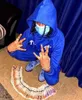 Modedesign Tracksuits Trapstar Man Set Chenille avkodad huva spårdräkt Bright Dazzling Blue White Trapstar Jacke Schwarz broderad kvinna 88ESS