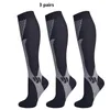 الجوارب الرياضية Calzino a compressione 3 أزواج ركبة الجوارب عالية الضغط chaussette de calcetines compresion