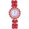 Wristwatches Fashion Nature Jewelry Rose Quartz Watch For Women Wrist Wristwatch Girls Students Gifts Pink Bracelet