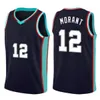 Ja 12 Jersey Morant Grizzlie Fans Shirt Reggie 31 Miller Memphises grön Vit Bennedict 00 Mathurin Basketball