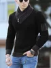 Designer coréen mode automne hommes décontracté Vintage Style pull laine col roulé surdimensionné hiver hommes chaud coton pulls sueur