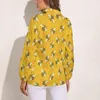 Camicette da donna Camicetta con api mellifere Modello estetico carino a nido d'ape Camicie moda da strada da donna Top oversize a maniche lunghe primaverili