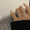 Cluster Rings GSOLD Simple Silver Color Metal Ball Cube Ring Fashion Stackable Statement Open Index Finger Women's Party Jewelry