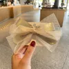 Korea Crown Ribbon Mesh Big Bow Hair Claw Clips For Girls Diy Bowknot Hair Clamp Haarspeld hoofdtooi accessoires Shark Clip 1800