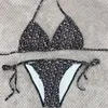 2023 Bikini designer badkläder brev diamant underkläder bikini set svart tyll baddräkt kvinnor kristaller badkläder sexig biquini