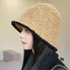 Boinas Autumnia e invierno Capas de pescador de lana de cordero al por mayor Bucket de Panamá coreano sombreros de color sólido