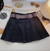 Skirts teenger girls draped skirt with belt fashion cotton girls skirt 4-15 years kids clothes T230301