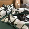 Set di biancheria da letto Set copripiumino floreale vintage con stampa retrò Set lenzuolo trapunta Boho in morbido cotone spazzolato