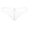 Underpants Mens Sexy Underwear Breathable Sheer Panties G-String T-Back Briefs Thong Open Back Penis Pouch Erotic Lingerie