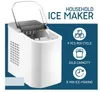 Barware bänkskivor Ice Maker Portable Home Countertop Ice Machines Homeuse Portable Counter Top Automatic Ice Hinks and Coolers Making Machine 110V/220V