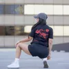 Männer T-Shirts 2023 Neue Marke Gym Tees Tops Fitness Herren Übergroße T-shirt Outdoor Hip Hop Streetwear Lose Kurzarm Bodybuilding Cloing G230301