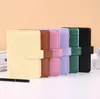 Crocodile Patroon Notebook Binder A6 Soft Leather Kladblokklep Macaron Color Diary Journal Bindmiddelen met Snap SN5155