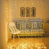 مصابيح العشب Icicle Light String 220v Eu Plug Garden Lamp Curtain Garland for Wedding Year Decor