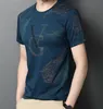 Men's T-Shirts 2023 summer new short-sleeved men's t-shirt Korean version printed fashionable round neck ice thin half sleeve