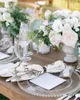 Bord servett eftermiddag efterrätt vit 4/6/8 st. Tygdekor middag handduk för köksplattor matta bröllopsfest dekoration