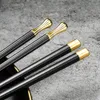 Chopsticks 510Pairs Black Chinese Japanese Alloy Sushi Food Sticks Reusable Stainless Steel Gift 230302