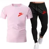 Sommer Neue männer Trainingsanzüge Kurzarm T-shirt Sport Anzug männer Casual Shorts Sport Set Allmählich Sommer männer zwei-stück Anzug