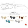 Солнцезащитные очки Barcur Bambooc Cat Eye Sunglasses Поляризованные металлические рамы
