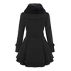 Women's Wool & Blends Vinatge Woemn Thick Warm Coat Women Windbreaker Outwear Button Closure Asymmetrical Hem Cloak Female Jacket O25 Tess22