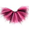 Skirts New Black/Hot Pink Girls Fluffy Tutu Skirt Baby Girl Glitter Dance Tutu Birthday Party Tulle Skirt Kids Halloween Costume T230301