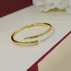 Bracciale di design di lusso Bangle Bracciale da donna Bracciale in oro Bracciale da uomo Tecnologia intarsiata di diamanti in stile classico Materiale in argento sterling