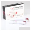 Other Skin Care Tools 4 In 1 Microneedle Roller Drs Derma With 3 Head1200Add720Add300 Needles Kit For Acne Removal Drop Delivery Hea Dhxdh