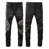 Jeans de créateur hip-hop pour hommes, jeans amr marron, marque européenne et américaine, mode Tide, cyclisme moto