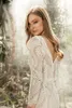 Haak Lace Mermaid Wedding Jurk 2023 Lange mouw V Hals Boho Chique trouwjurken voor bruid plus size Boemian hippie gewaden Vestido de noiva robe de mariiee