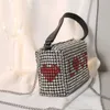 Bolso de noche con diamantes ostentosos, bolso de mano para mujer, nuevo cojín suave coreano, bolso pequeño