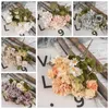 Fiori decorativi Margherita artificiale Fiore autunnale per bouquet da sposa Stile INS Piante finte Decorazione domestica transfrontaliera