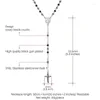Kedjor collare rosenkranshalsband korskedja kvinnor guld/svart färg 316l rostfritt stål jungfru mary män smycken n038