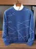 Herentruien zoven zachte trui heren topkwaliteit wollen pullover o-neck jumpers blouse dik warm gebreide casual kleding