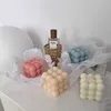 Bougie parfumée au jasmin, décoration de maison, cadeau romantique en cire de soja, bougie parfumée Rubik's coréenne