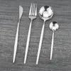 Ensembles de vaisselle 243036 pièces argenterie couverts en acier inoxydable couteau fourchette cuillère dîner argent maison vaisselle 230302