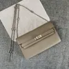 Top 7A Kellytogo Woc Designer Borse a tracolla da donna Colori divisi con cinturino a catena Roulis Vintage Epsom Pelle di vacchetta Hardware oro / argento Borsa a portafoglio da donna