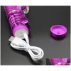 Other Health Beauty Items Up And Down Thrusting Dildo Vibrator 36 Speed Body Masr Rotation Beads Female Masturbation Toys Adt Prod Dh53B