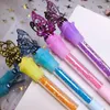 1pc Kawaii Butterfly Flash Diamond Gel Pen Stationery Creative Creative Exclination Signature Marker School Schools