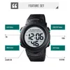 Нарученные часы Skmei Outdoor Sport Watch 100 М водонепроницаемые цифровые часы для модных светодиодных светодиодов запясть