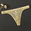 Mutande di marca da uomo # 39; s intimo T-Back G-String Slip sexy traspirante Tangas Mesh perizoma vedere attraverso Lingerie Moda maschile