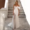 Sparkly Bridal Gowns One Shoulder Sequines Bride Dress Floor Mermaid Gillter Wedding Gowns Robe De Mariee 2023