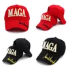 Maga borduurhoed Trump 2024 Black Red Baseball Cotton Cap voor verkiezing