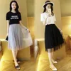 Skirts Gauze Skirt Pleated High Waist Slim Versatile Fairy Little Fresh Children's Summer