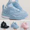 Jumpman 4S Kids Basketball Shoes Black White Pink 4 Boy Boy Girl Girl Sneaker Toddlers Fashion Baby Trainers Children Athletic Outdoor Eur 25-35 B8