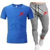 Sommer Neue männer Trainingsanzüge Kurzarm T-shirt Sport Anzug männer Casual Shorts Sport Set Allmählich Sommer männer zwei-stück Anzug