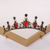 Barok Vintage Black Tiara ve Kraliyetler Kristal Rhinestone Düğün Saç Aksesuarları Kraliçe Prenses Taç Daha Fazla Tasarım Kafası Takı