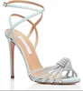 2024 Elegante Zomer Celeste Sandalen Schoenen Vrouwen Met Kristal Verfraaid Leer Strappy Hoge Hakken Dame Gladiator Sandalias Comfort Wandelen