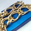 Nowy w kubańskich łańcuchach łańcucha naszyjnika dla kobiet Y2K estetyka złota srebrne łańcuchy Naszyjniki